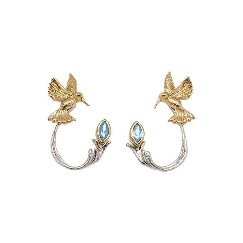 Hummingbird Stud with Earring Jacket | Keith Jack