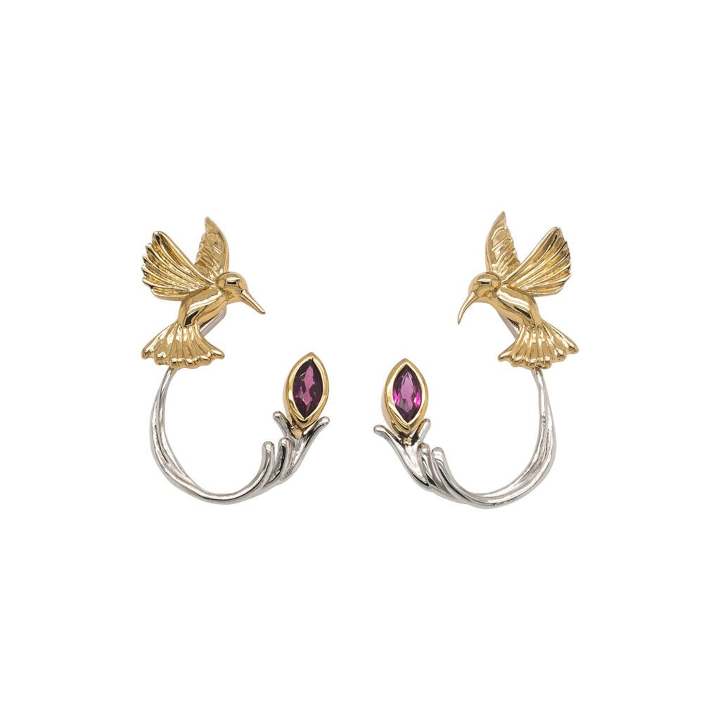Hummingbird Stud with Earring Jacket | Keith Jack