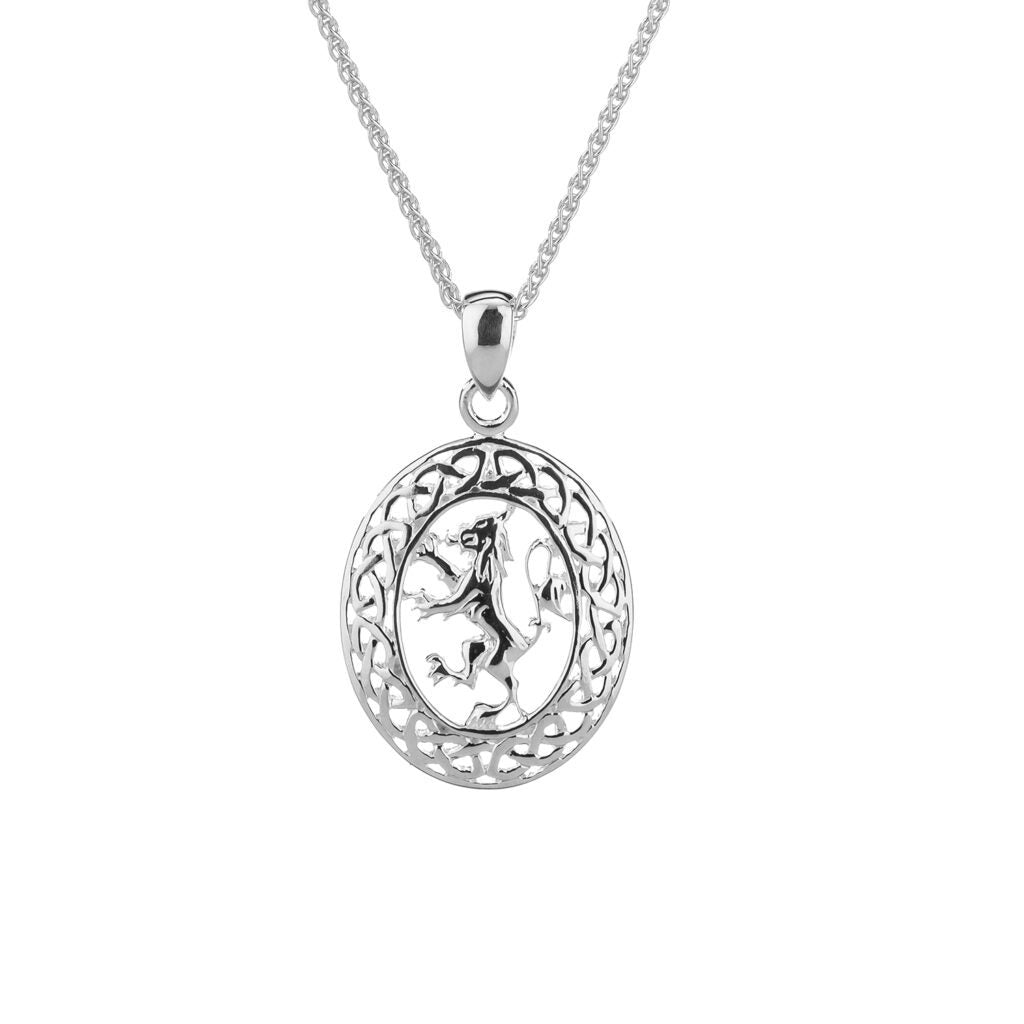 Lion Rampant Oval Pendant | Scottish Jewelry